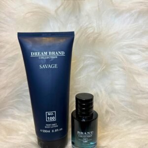KIT - Brand Collection 100 – Eau de Parfum Masculino (Inspiração Sauvage Dior) 25ml + Body Lotion Masculino Sauva Dream Nº100 – 200ml